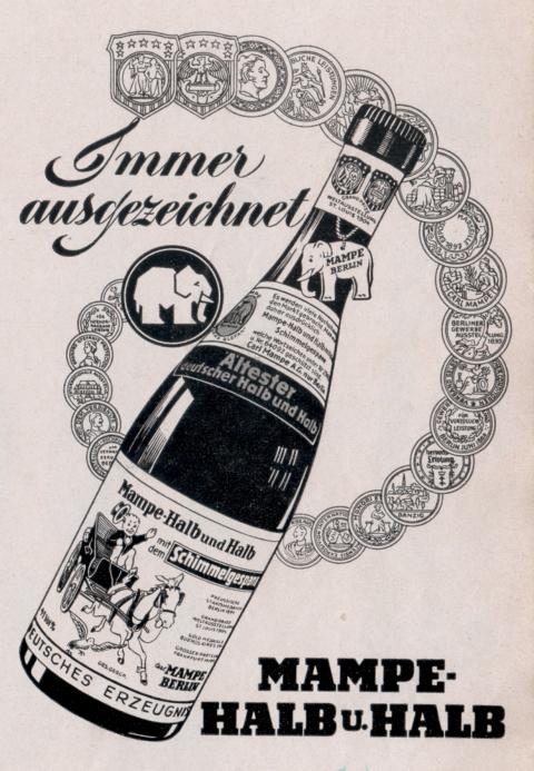 Mampe-Reklame aus den 50er Jahren